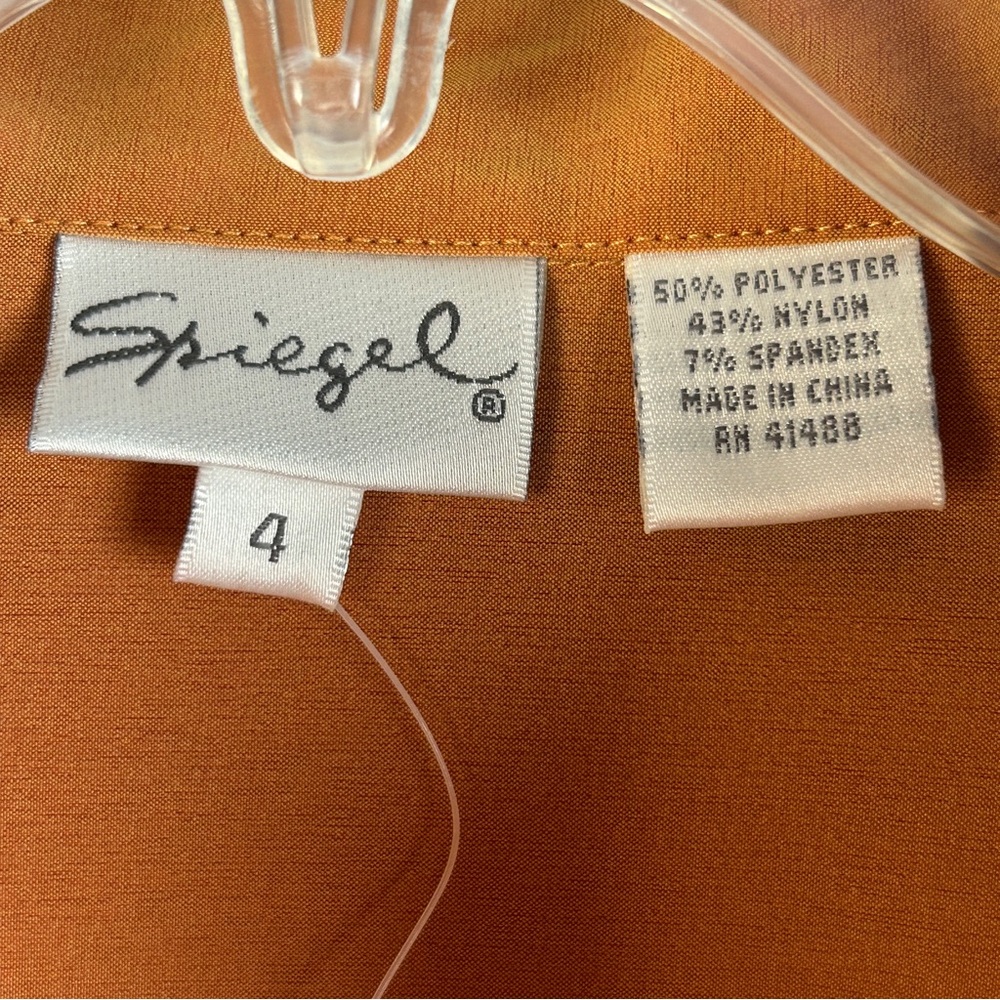 NWT Spiegel Women's Button-Down‎ Gold Blouse - Picture 7 of 11